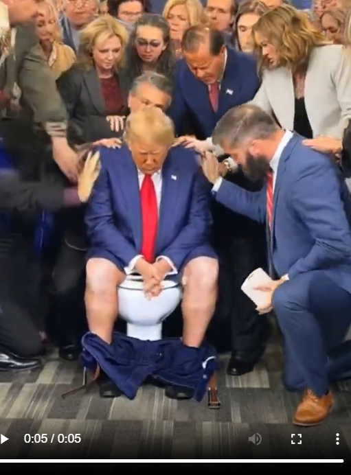 King Trump… sitting on his throne